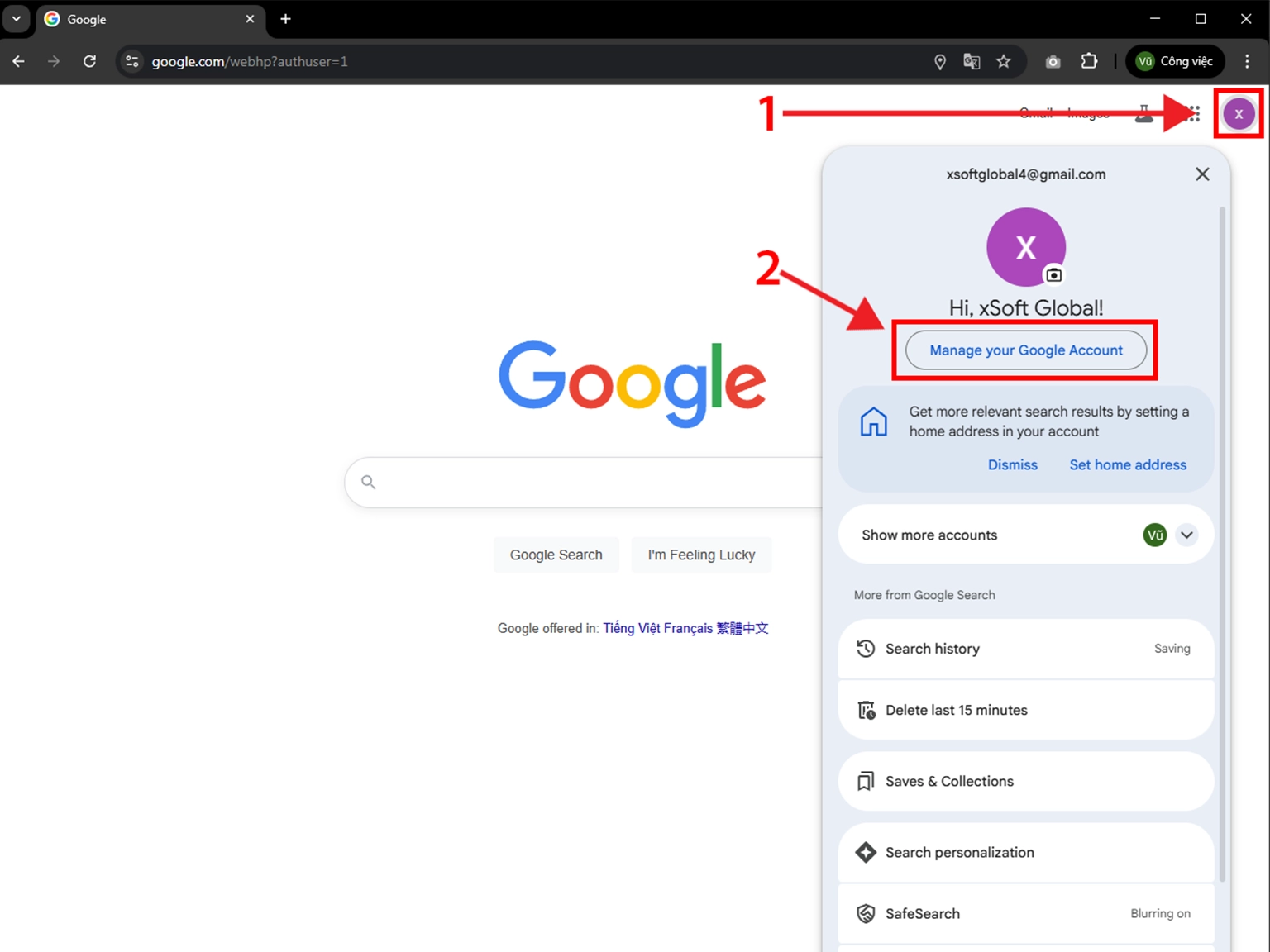 Locate 2FA Settings